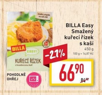 BILLA Easy Smažený kuřecí řízek s kaší