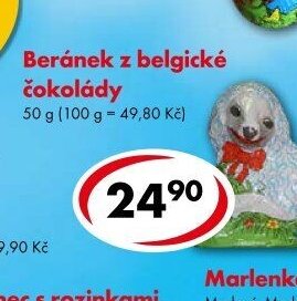 Beránek z belgické čokolády