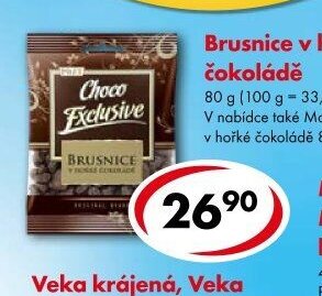 Brusnice v hořké čokoládě