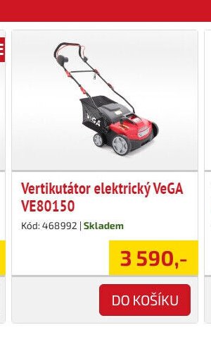 Vertikutátor elektrický VeGA VE80150 - UNI HOBBY akcniletaky.com