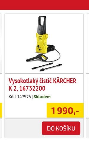 Vysokotlaký čistič KÄRCHER K 2, 16732200 - UNI HOBBY akcniletaky.com
