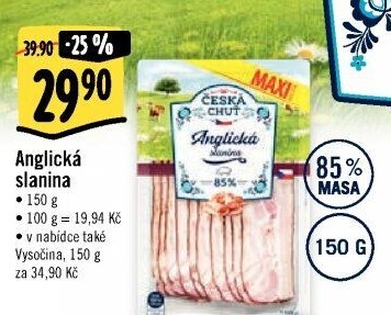 Anglická slanina Česká chuť