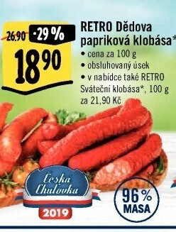 Dědova klobása papriková Albert Retro