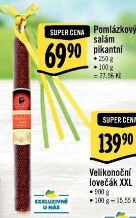 Salám velikonoční pomlázka pikantní Kmotr