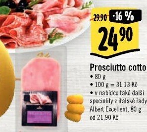 Šunka Prosciutto Cotto Albert Excellent