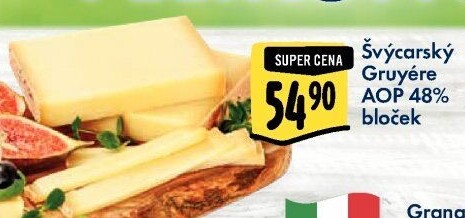 Sýr Gruyére švýcarský AOP 48%