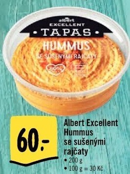 Tapas Hummus se sušenými rajčaty Albert Excellent