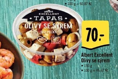 Tapas Olivy se sýrem Albert Excellent