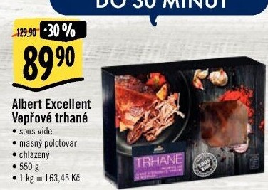 Vepřové trhané maso Sous vide Albert Excellent