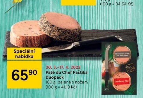 Paté du Chef Paštika Duopack