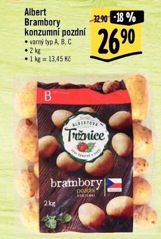Brambory konzumní pozdní Albert