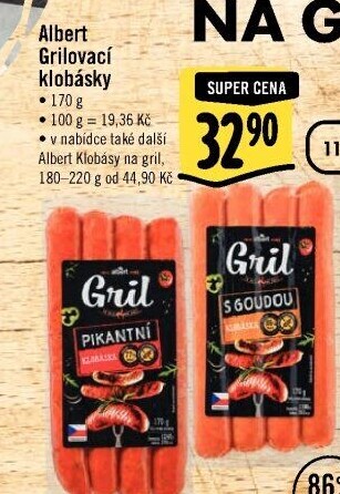 Grilovací klobása Albert Gril