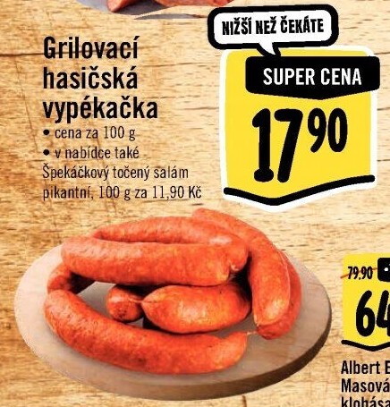 Klobása hasičská vypékačka