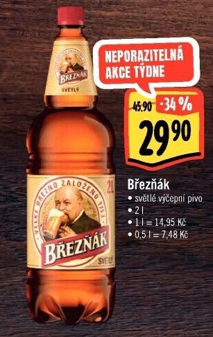 Pivo světlé výčepní 10° Březňák