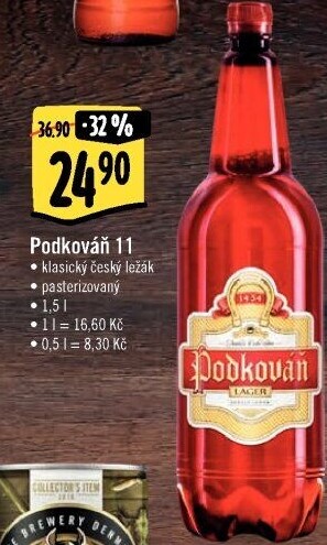 Pivo světlý ležák 11° Lager Podkováň