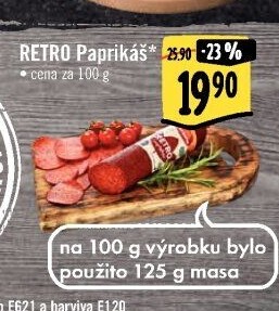 Salám Paprikáš Albert Retro