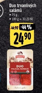 Salám Poličan+Paprikáš duo Krahulík