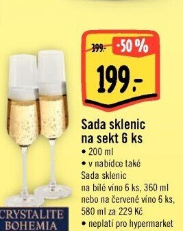Sklenice na sekt Crystalite Bohemia