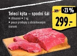 Telecí kýta spodní šál