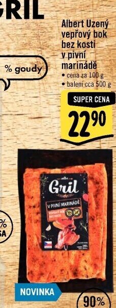 Uzený vepřový bok v pivní marinádě Albert Gril