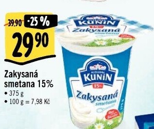 Zakysaná smetana Kunín 15%