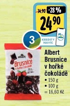 Brusinky v čokoládě Albert