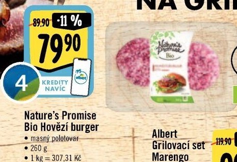 Hovězí burger Bio Nature'