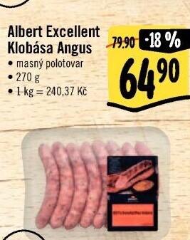 Klobása Angus s cibulkouAlbert Excellent