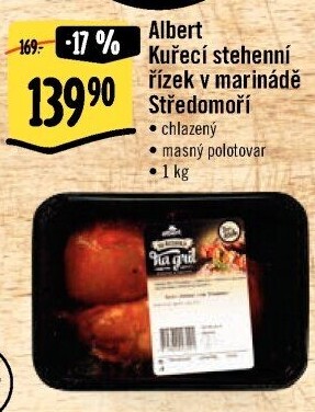 Kuřecí stehenní řízek v marinádě Středomoří Od řezníka na gril Albert