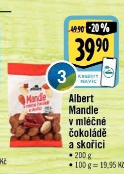 Mandle v čokoládě Albert