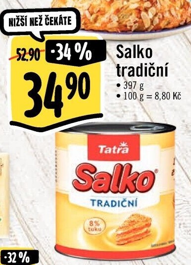 Mléko kondenzované Salko Tatra