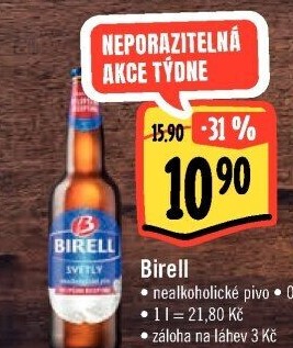 Nealkoholické pivo Birell