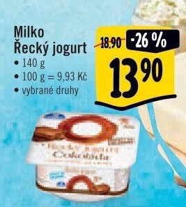 Ochucený jogurt řecký 0% Milko