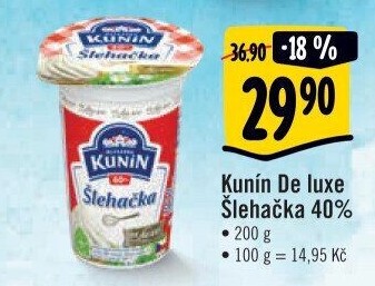 Šlehačka de luxe Kunín 40%