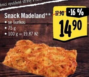 Snack Madeland se šunkou La Lorraine