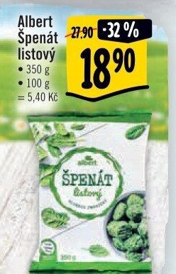 Špenát listový mražený Albert