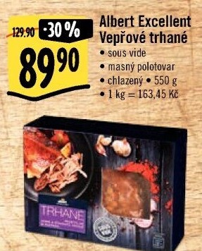 Vepřové trhané maso Sous vide Albert Excellent