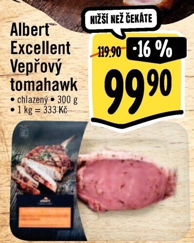 Vepřový steak tomahawk Albert Excellent