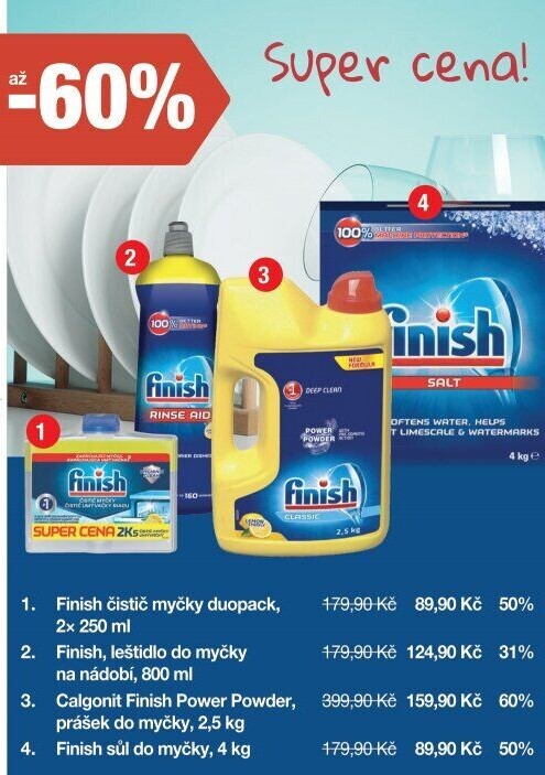 Čistič myčky Finish