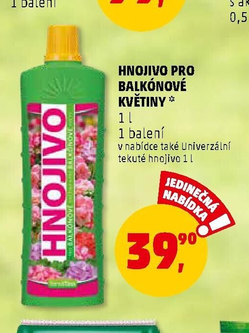 HNOJIVO PRO BALKÓNOVÉ KVĚTINY