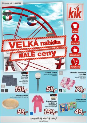 akční leták Kik textil 11.4.2022-1.5.2022
