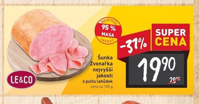 Šunka Zvonařka nejvyšší jakosti