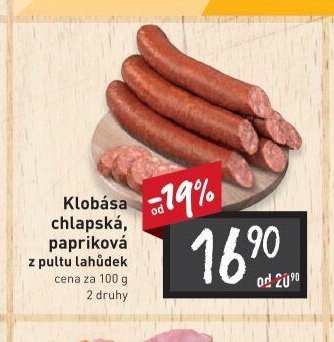 Klobása chlapská, papriková