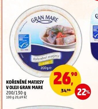 KOŘENĚNÉ MATJESY V OLEJI GRAN MARE