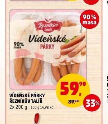 VÍDEŇSKÉ PÁRKY ŘEZNÍKŮV TALÍŘ