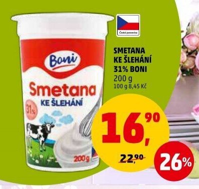 Smetana ke šlehání 31% Boni