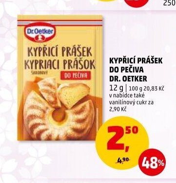 Kypřicí prášek do pečiva Dr. Oetker