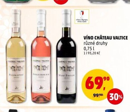 VÍNO CHÂTEAU VALTICE různé druhy