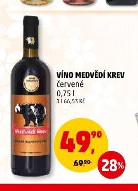 VÍNO MEDVĚDÍ KREV červené