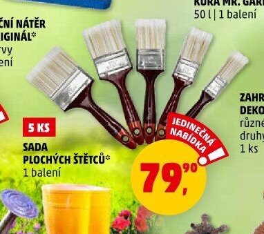 SADA PLOCHÝCH ŠTĚTCŮ 5 KS